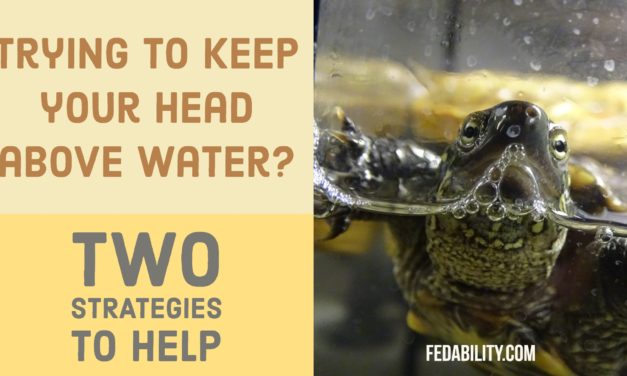 Trying to keep your head above water? Here’s two strategies.
