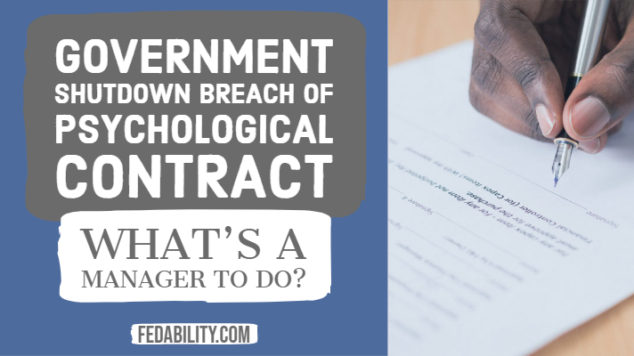 Government shutdown as a psychological contract breach: What’s a manager to do?